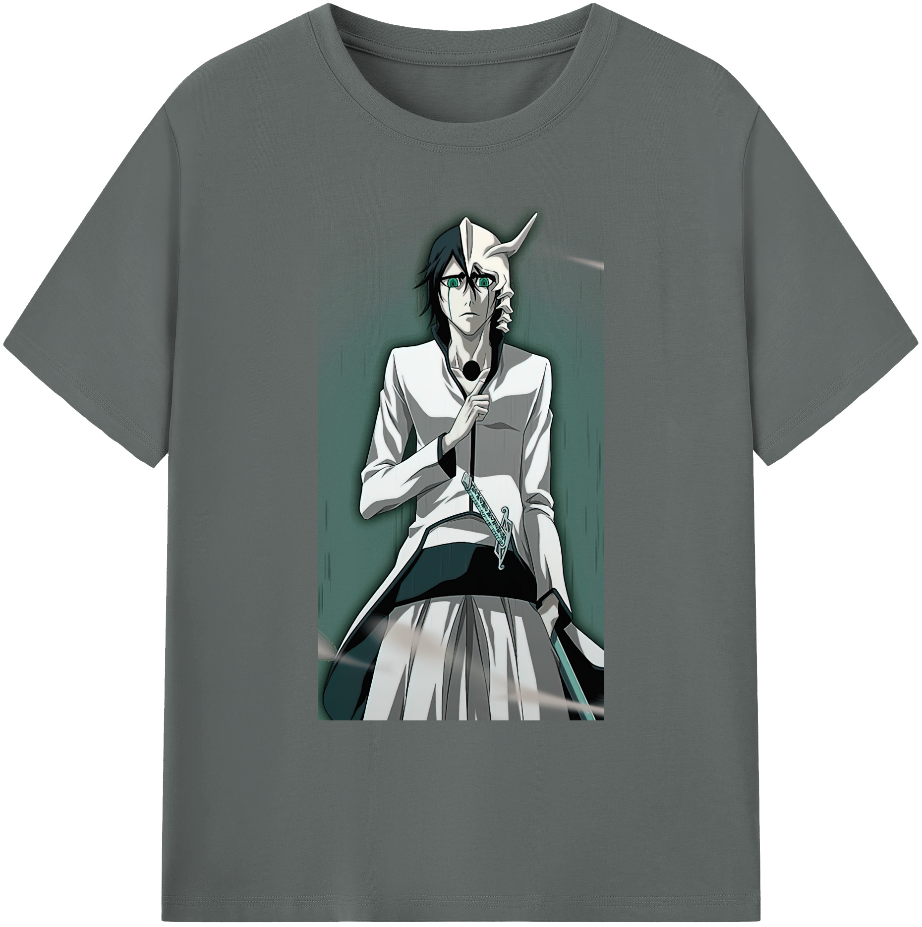 （画像用） ブリーチ ウルキオラ·シファー BLEACH Ulquiorra cifer 綿100％ メンズ半袖Tシャツ｜肌触りやわらか＆通気性